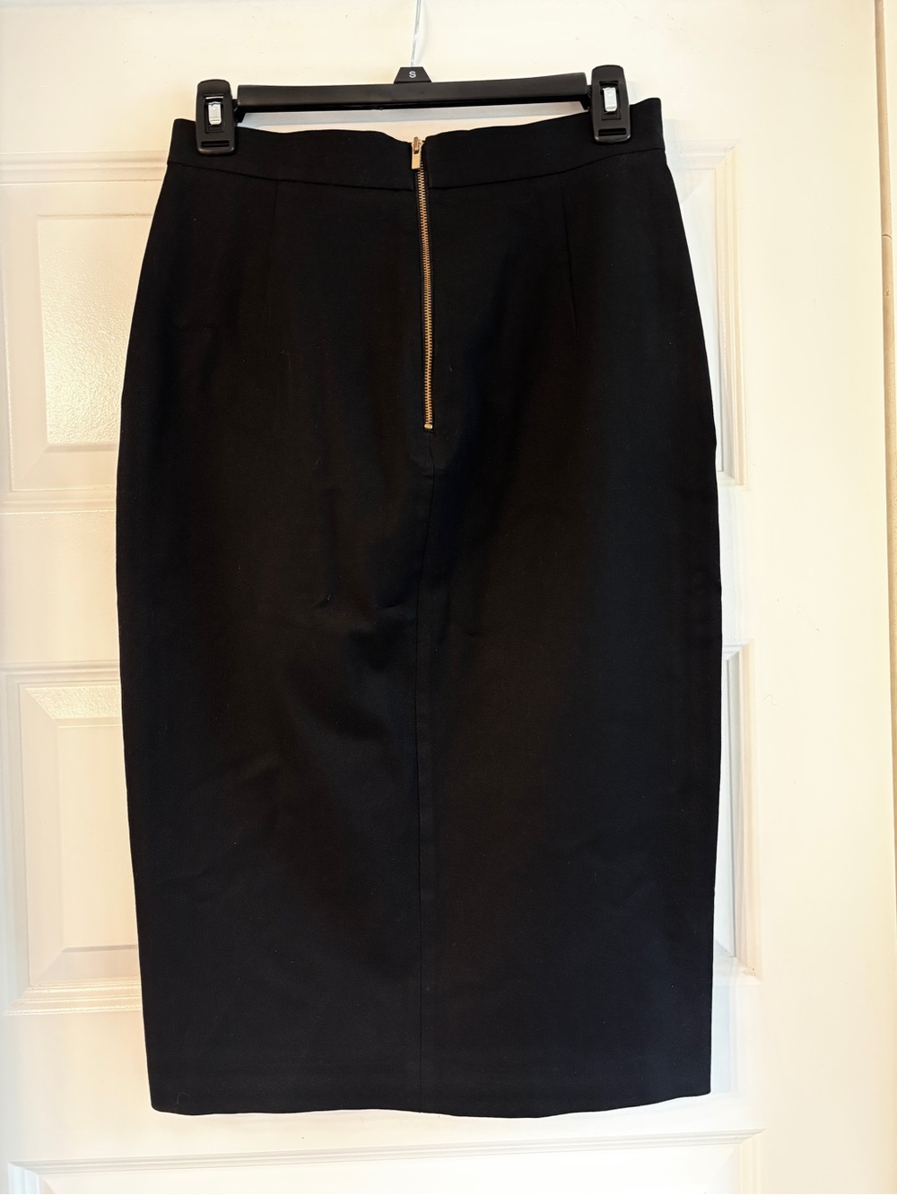 Banana Republic Black Pencil Skirt with Gold Front Zip